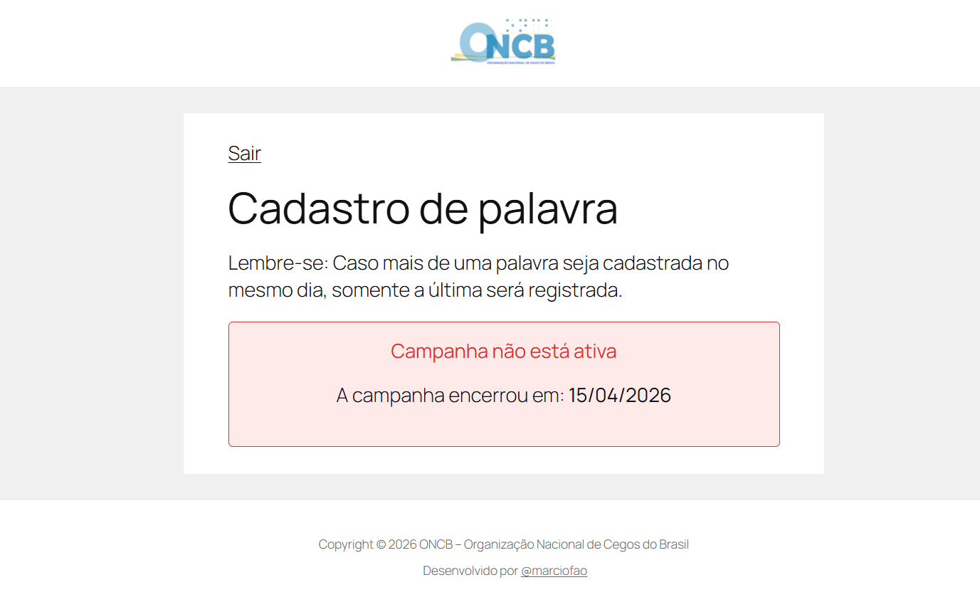 Painel de gerenciamento